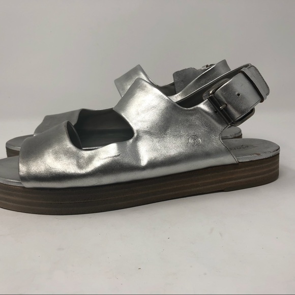 Marséll Silver Platform Buckle Sandals - Picture 6 of 8
